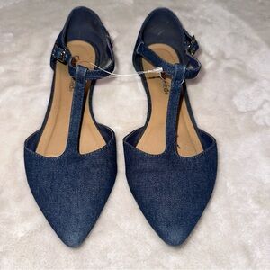 City Classified Jean Ballet Flats Size 7.5